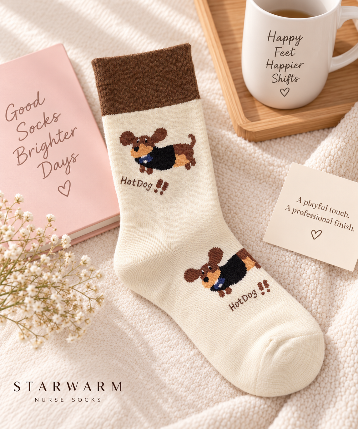 Puppy Print Socks